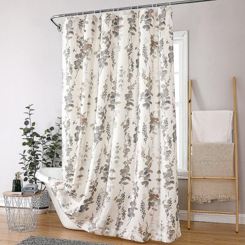 Shower Curtain, Fabric Shower Curtain Set with 12 Shower Curtain