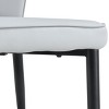 GlasFlength Accent Chairs Contemporary Minimalist Design Ergonomic Cushioned Seating Four Chairs For Living Spaces, Gray, 17.5"*18"*36.6" - 3 of 4