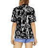 LA LEELA Women's Button Down Blouses Floral Summer Party Blouse Shirt Collared Colourful Short Sleeve Tropical Vacation Hawaiian Shirts - 3 of 4