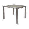 CAVINAS 35 Inch Square Outdoor Dining Table with Tempered Glass/Wicker Table Top and Anodized Aluminum Frame,Patio Dining Table for 4,Silver+Gray - 4 of 4