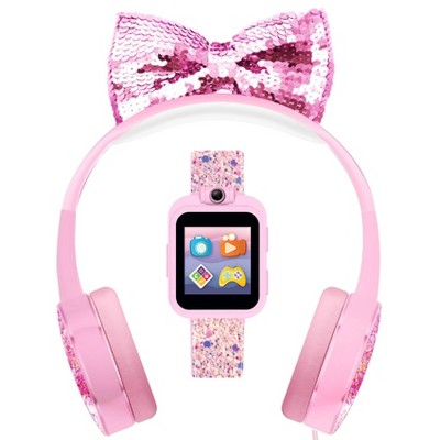 PlayZoom Kids Smartwatch with Headphones Pink Sparkle