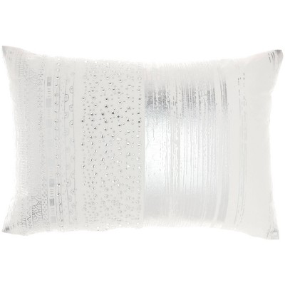 16x22 Oversize Polyester Lumbar Pillow Insert White - Mina