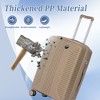 MOONMISS 20"/24"/28" 3 pcs/set in PP Spinner Wheel Luggage, Carry on Suitcase, Matching Color, Combination Lock - 3 of 4