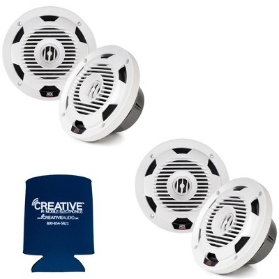 MTX 2 Pairs WET77-W 7.7" 75W RMS 4Ω Coaxial Speakers - White