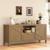 59" Farmhouse TV Stand for TVs up to 65", Media Console Cabinet with Doors, Storage & Adjustable Shelves - 3 of 4