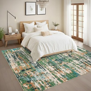 COZONY Abstract Runner Rug, Washable Non-Slip Low Pile Carpet Mat for Kitchen Hallway Entryway Laundry Room Bathroom - 1 of 4