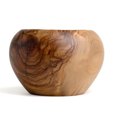 Handcrafted Natural Olive Wood Mortar and Pestle Set, 5-Inch