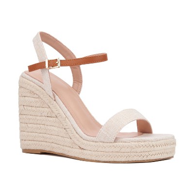 New York & Company Women's Unita Platform Espadrille Wedge Sandal