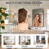 Matte Bathroom Mirror, Rounded Rectangle Vanity Mirror for Over Sink,Wall Mirror,HD Tempered Glass & Anti-Rust Aluminum Frame - 3 of 4
