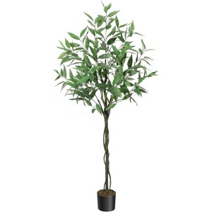 Artificial Eucalyptus Tree, Tall Faux Eucalyptus Stems Fake Plants with Realistic Silk Leaves, Fake Trees for Indoor Outdoor Decor - 1 of 4