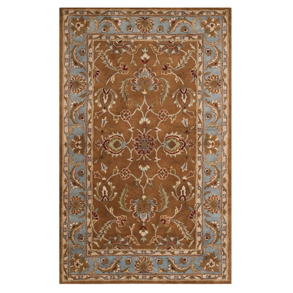 5'x8' Floral Tufted Area Rug Brown/Blue - Safavieh