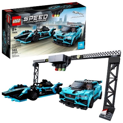 LEGO Speed Champions Formula E Panasonic Jaguar Racing Gen2 car and Jaguar I-PACE eTROPHY 76898