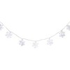 Northlight 10 B/O White Snowflake LED Candlelight Clear Christmas Lights - 4 ft Clear Wire - image 4 of 4