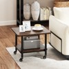 Tangkula 2-Tier Rolling Under Desk Printer Cart with 2 Storage Shelves Printer Stand for home office - 3 of 4