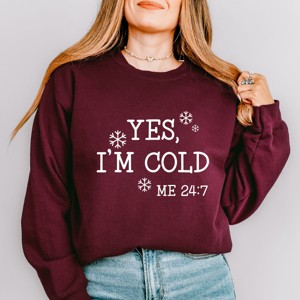 Simply Sage Market Yes I'm Cold Sweatshirt - 1 of 4