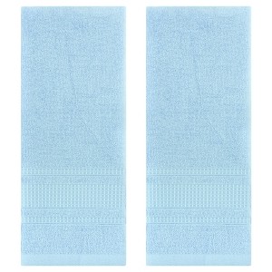 REGALWOVEN Solid Cotton Soft Absorbent Waffle Design Hand Towel 13" x 29" 2 Pcs - 1 of 4