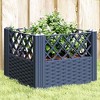 vidaXL Square Polypropylene Rattan-Style Garden Planter - Modular, Impact-Resistant, 17.1"x17.1"x17.1" - Ideal for Patios, Yards, and Outdoor Use - 2 of 4