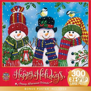 MasterPieces 300 Piece EZ Grip Christmas Puzzle - Snowy Afternoon Friends - 1 of 4