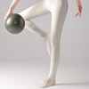 Anna-Kaci 2-Pair Non-Slip Pilates Socks with Open Instep Cutout and Ribbed Knit Design for Yoga, Barre, and Dance Workouts - 4 of 4