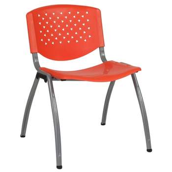 Flash Furniture HERCULES Series 880 lb. Capacity Plastic Stack Chair with Powder Coated Frame
