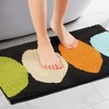 Unique Bargains Soft Plush Bath Mats Non-Slip Printing Quick Dry Reversible Microfiber Bathroom Mat - 2 of 4