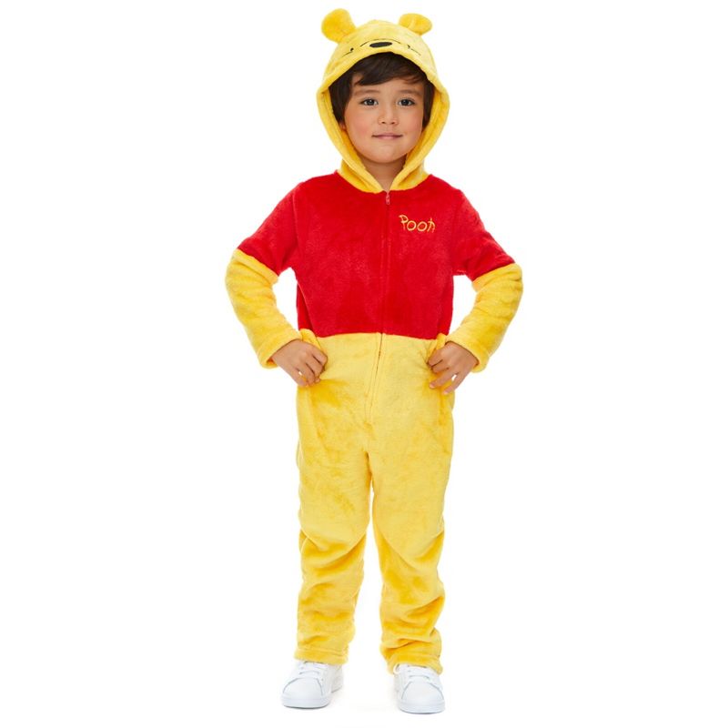 Disney Winnie the Pooh Tigger Eeyore Baby Fleece Zip Up Cosplay Costume Coverall Newborn to Big Kid, 2 of 10