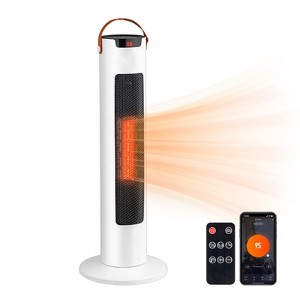 ROVSUN 1500W Electric Space Heater w/ Remote & APP Control,scillating,Tip-over & Overheat Protection for Indoor Ues Bedroom Living Room - 1 of 4