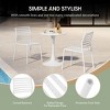 WestinTrends Playa 5-Piece Outdoor Indoor Metal Patio Dining Table Set With Stackable Plastic Patio Side Chairs - 3 of 4