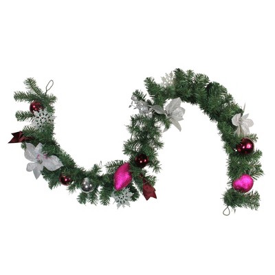 pink christmas garland