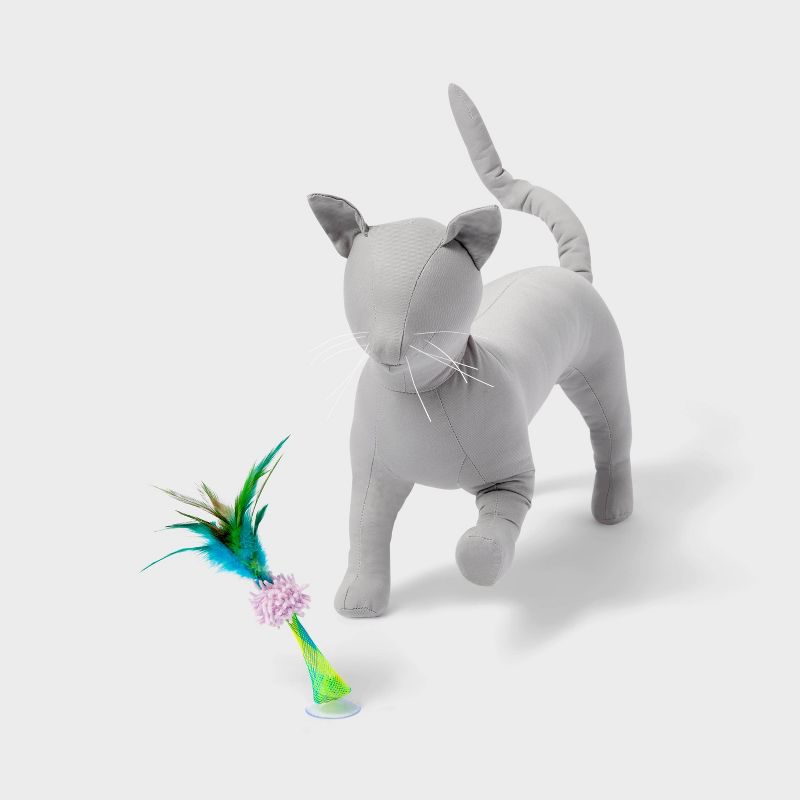 Feather Spring Pop Up Cat Toy - Blue/Green/Purple - Boots &#38; Barkley&#8482;, 2 of 4