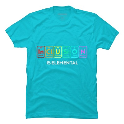 Adult Design By Humans Rainbow Inclusion Elements By CyanidieT-Shirt