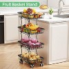 Fruit Basket Kitchen Pantry Organizers and Storage - 4 Tier Stackable Metal Wire Basket Stand - 4 of 4