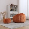 PAGED Modern Bean Bag Chair with Footrest, Extra Large Round Bean Bag Sofa Chair with Pillow, Beanbag Chair for Bedroom, Living Room - 4 of 4