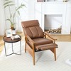 CAVINAS Upholstered Accent Chair with Wooden Frame,Modern Arm Chair,Adjustable Recliner Chair for Bedroom,Reading Room - 2 of 4