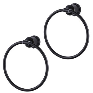 WOWOW Wall Mount Towel Ring in Stainless Steel Brushed Nickel 1 Pcs - 1 of 4