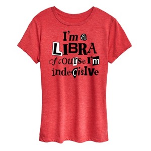 Women's - Instant Message - Libra Indecisive Short Sleeve Graphic T-Shirt - 1 of 4
