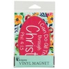 Dicksons I Can Do All Things Through Christ Pink 5 x 3 Vinyl Refrigerator Magnet - 2 of 2