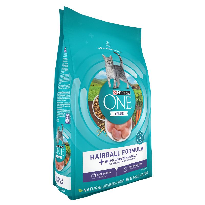 Purina ONE Hairball Formula Adult Premium Chicken Flavor Dry Cat Food, 5 of 9