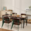 VEVOR Rectangle Dining Table, 71 inch Length Large Wood Tables for 6-8 Person, Farmhouse Dinner Furniture, with Iron Legs,(Only Table) Brown - 2 of 4