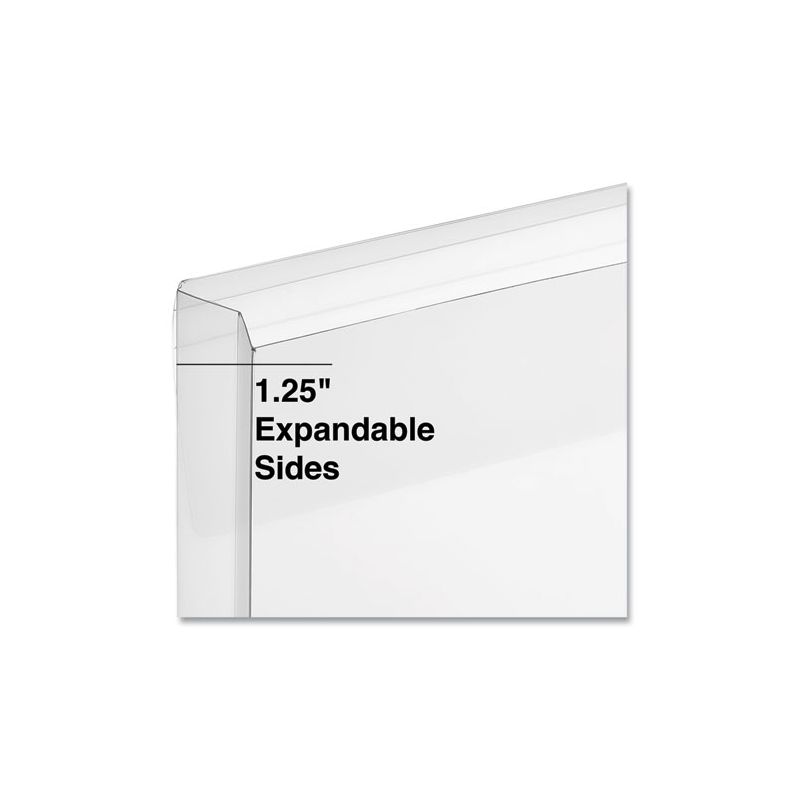Universal Top Opening Poly Envelopes, 1.25" Expansion, Letter Size, Clear, 10/Pack, 2 of 6