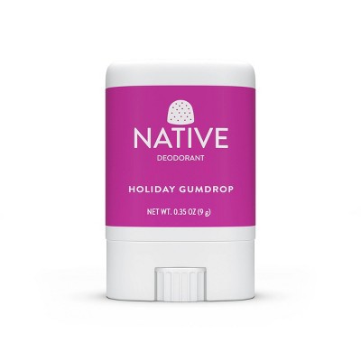 Native Limited Edition Holiday Aluminum-Free Mini Deodorant - Travel Size - Gumdrop - 0.35oz
