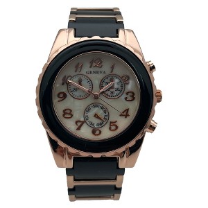 Olivia Pratt Two Tone Rose Gold Color with Acrylic Accent Women Watch - 1 of 3