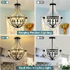 VYNXARIA Modern White Solid Wood Chandeliers - 2 of 4