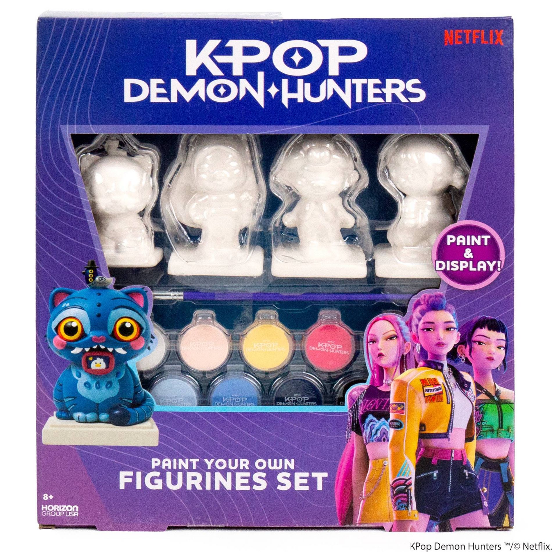 4ct KPop Demon Hunters Paint-Your-Own Figurines Set