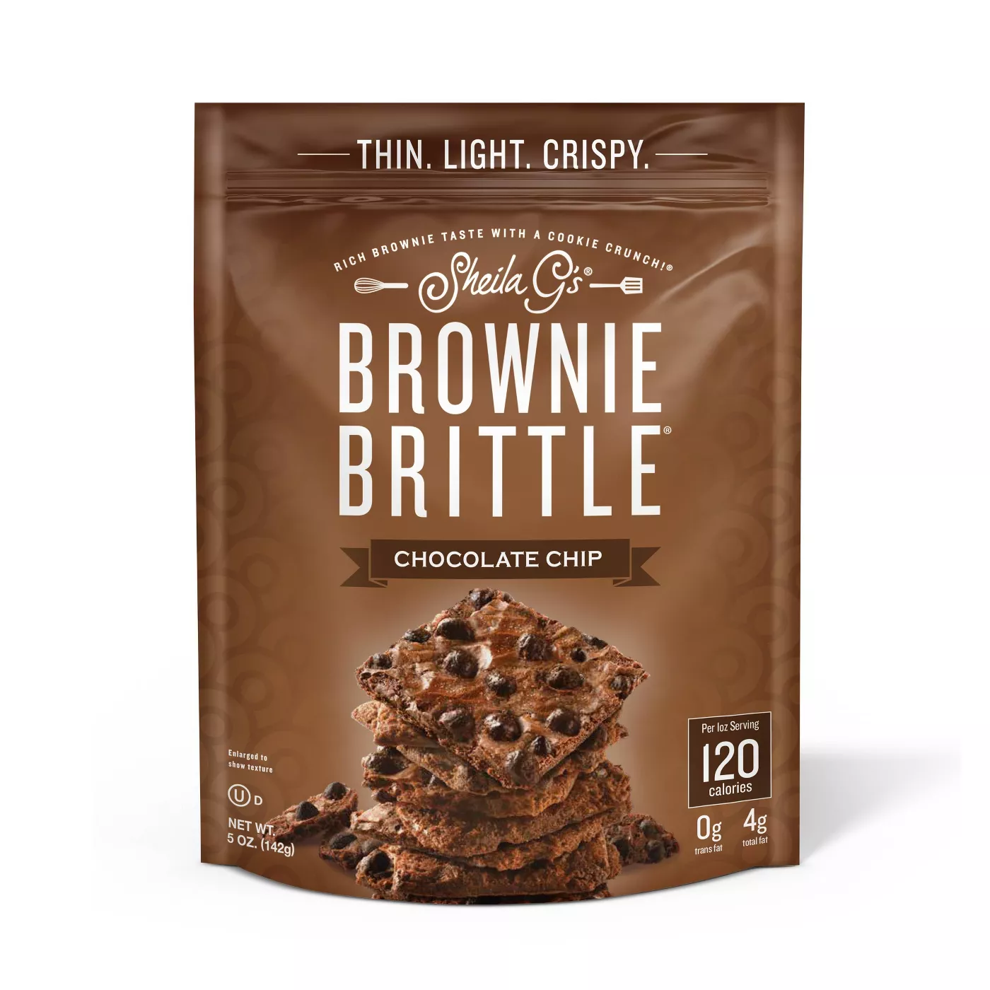 Sheila G's Brownie Brittle, Chocolate Chip, Thin & Crunchy Cookies - 5oz - image 1 of 6