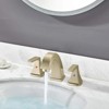 LunaLulink Widespread 2 Handles Bathroom Faucet with Pop Up Sink Drain Brushed Golden - 2 of 4