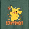 Women's - Pokémon - Pikachu Scary Sweet Lightweight French Terry Wide Neck Long Sleeve Shirt - 2 of 4