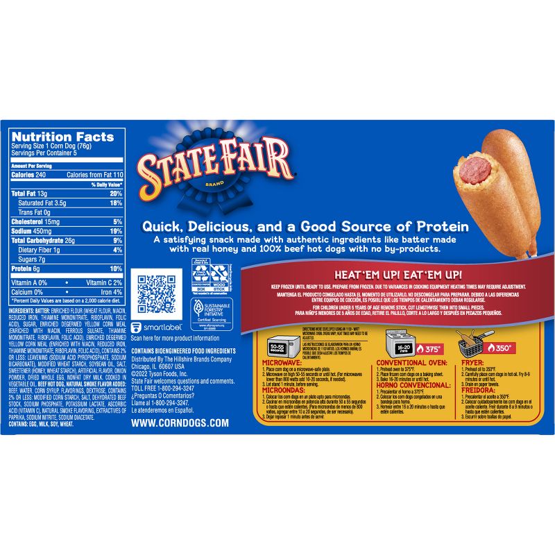 State Fair Frozen Beef Corn Dogs - 13.35oz/5ct, 2 of 10