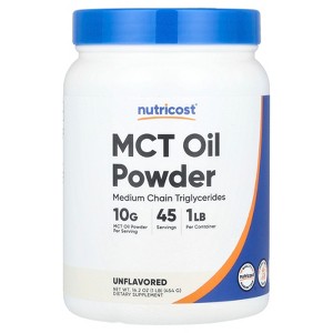 Nutricost MCT Oil Powder, Unflavored, 16.2 oz (454 g) - 1 of 2