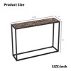 Gulches Narrow Console Table Industrial Style High End Edge Wrapped Rural Brown Black 55LBS Metal Tube For Entryway Foyer Living Room Corridor - 2 of 4